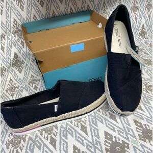 TOMS Womens Alpargata Rope Espadrille Slip On Flats Casual  NEW